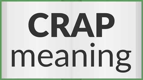 crap meaning